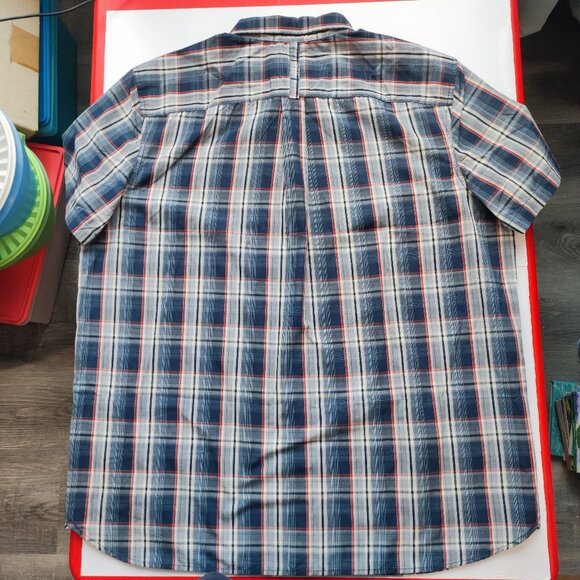 The North Face short sleeve button down shirt grey plaid men's size XXL - Picture 3 of 6